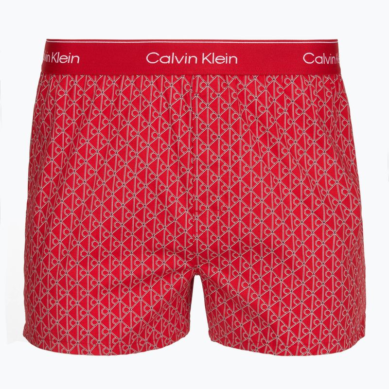 Férfi boxer nadrág Calvin Klein LV00NB4727 Boxer Slim black/prep emblem goji berry/grisai 2