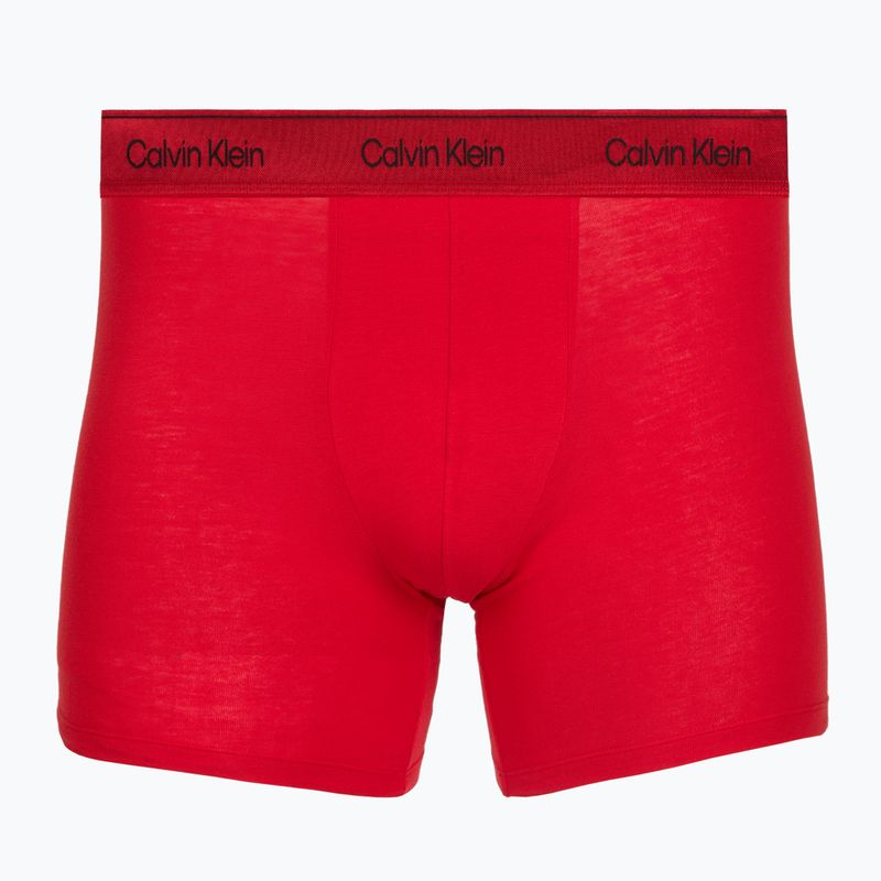 Férfi boxer nadrág Calvin Klein LV00NB4576 Boxer Brief black/goji berry/black 2