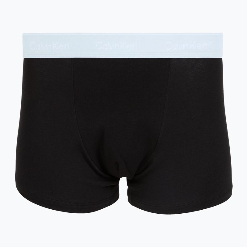 Férfi boxer nadrág Calvin Klein LV00NB4286 Relaxed Fit Trunk black bodies w/ poseidon blue/plein 2