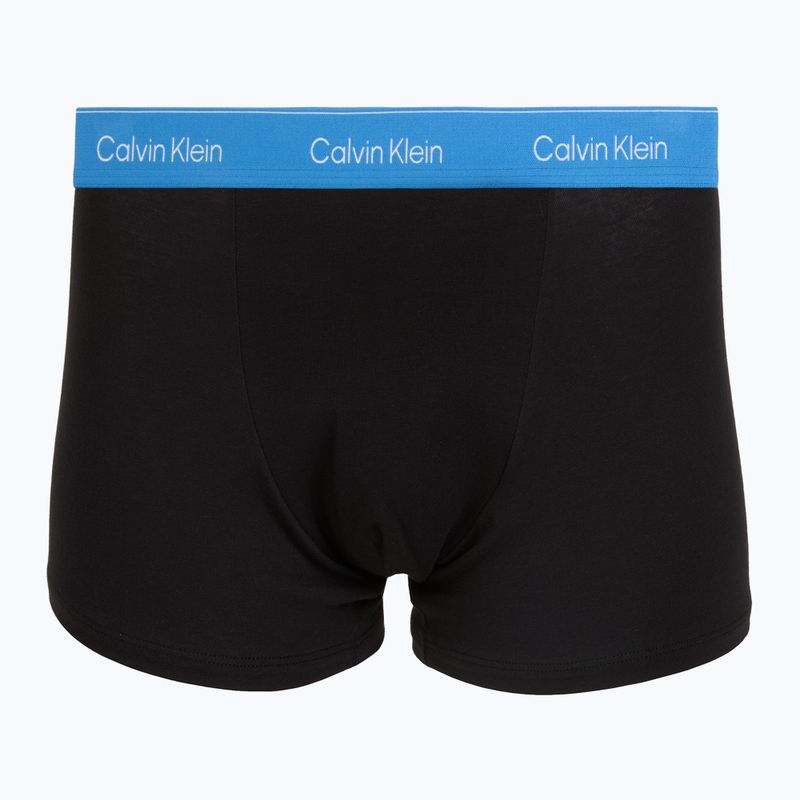 Férfi boxer nadrág Calvin Klein LV00NB4286 Relaxed Fit Trunk black bodies w/ poseidon blue/plein 3