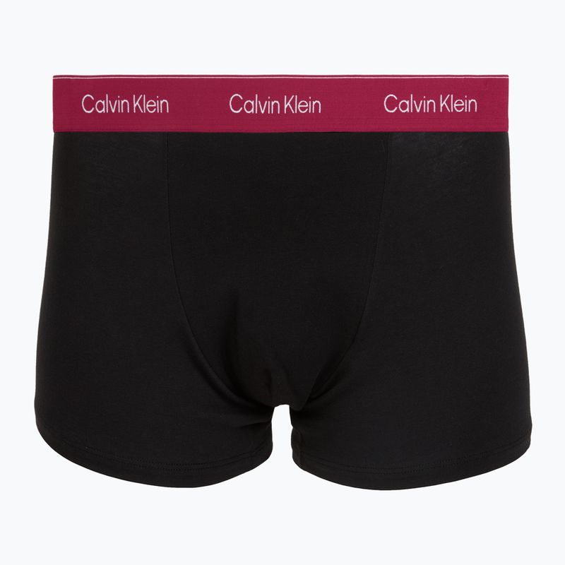 Férfi boxer nadrág Calvin Klein LV00NB4286 Relaxed Fit Trunk black bodies w/ poseidon blue/plein 4
