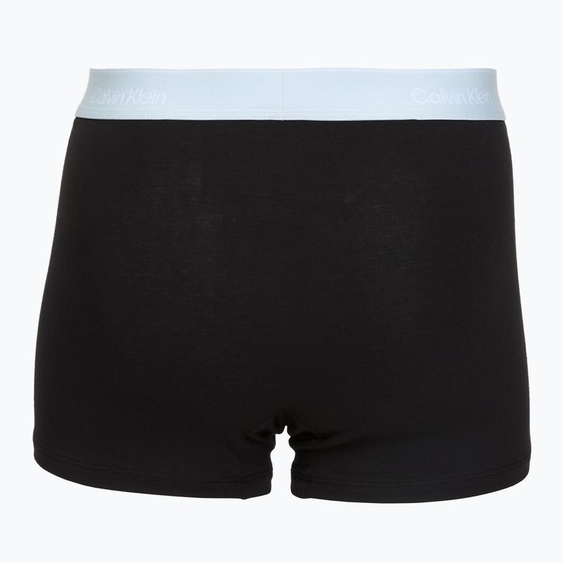 Férfi boxer nadrág Calvin Klein LV00NB4286 Relaxed Fit Trunk black bodies w/ poseidon blue/plein 5