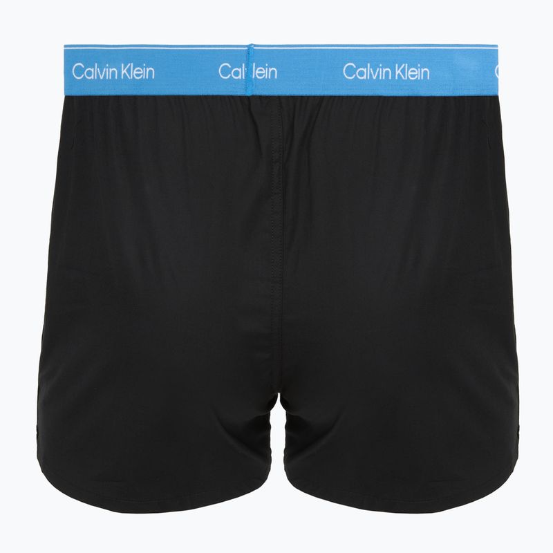 Férfi boxer nadrág Calvin Klein LV00NB4267 Boxer Slim black bodies w/ poseidon blue/plein 5