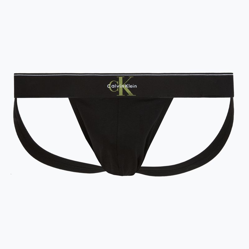Férfi boxeralsó Calvin Klein LV00NB4644 Jock Strap black bodies w/ granite gray/poseid 3