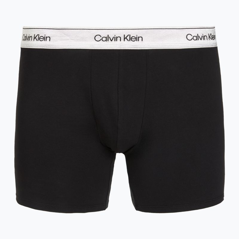 Férfi boxer nadrág Calvin Klein LV00NB4731 Boxer Brief black w/ silver haze wbs 2