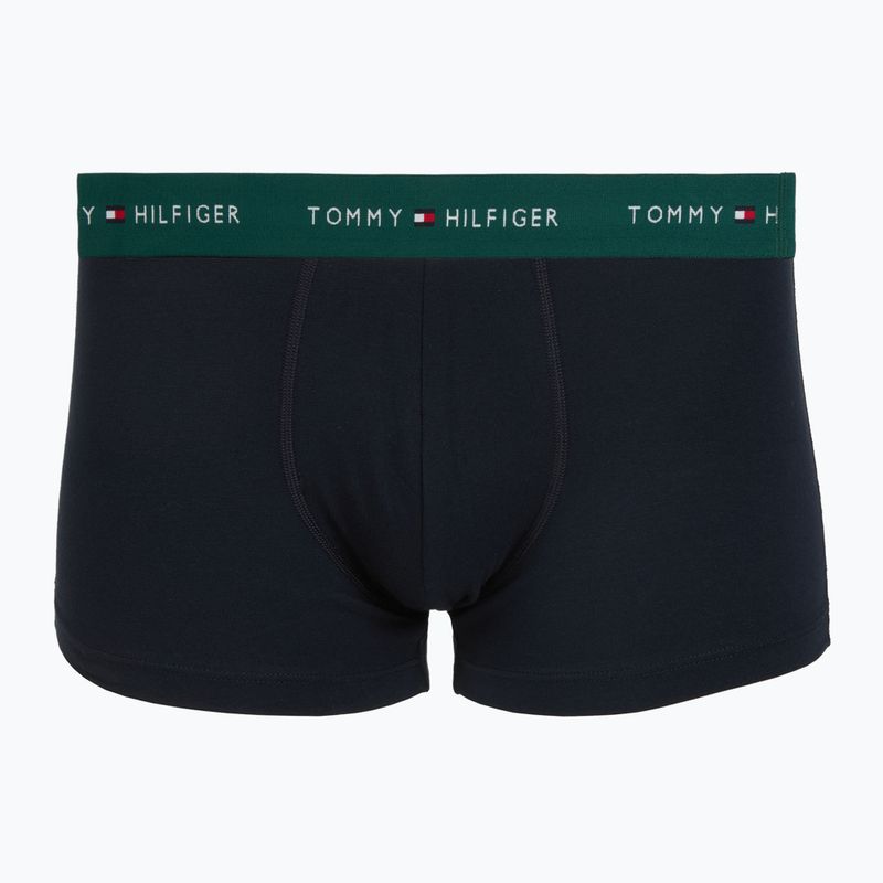 Férfi boxer nadrág Tommy Hilfiger Trunk WB 3 pack nb//white/orna green/utility olive 3