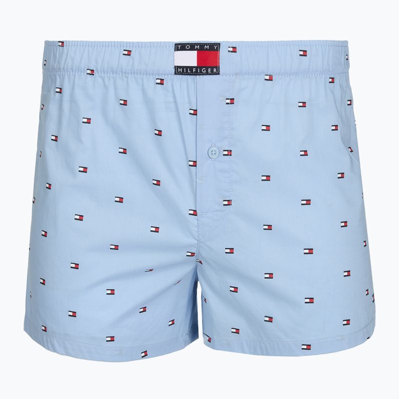 Férfi boxer nadrág Tommy Hilfiger Woven Boxer Print 3 pack chambray flag/carb navy/c navy flag 5