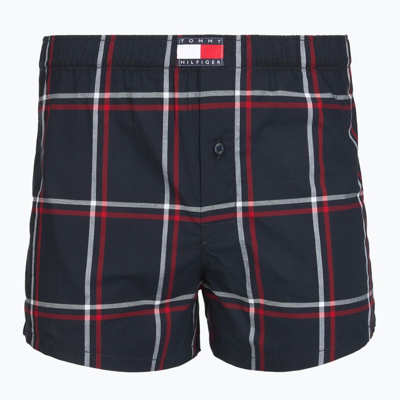 Férfi boxer nadrág Tommy Hilfiger Woven Boxer Print 3 pack rwb foulard/med red/rwb w chck 4