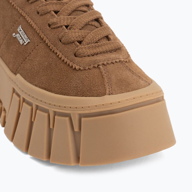 Női cipők Tommy Jeans Platform Sneaker Suede warm khaki 7
