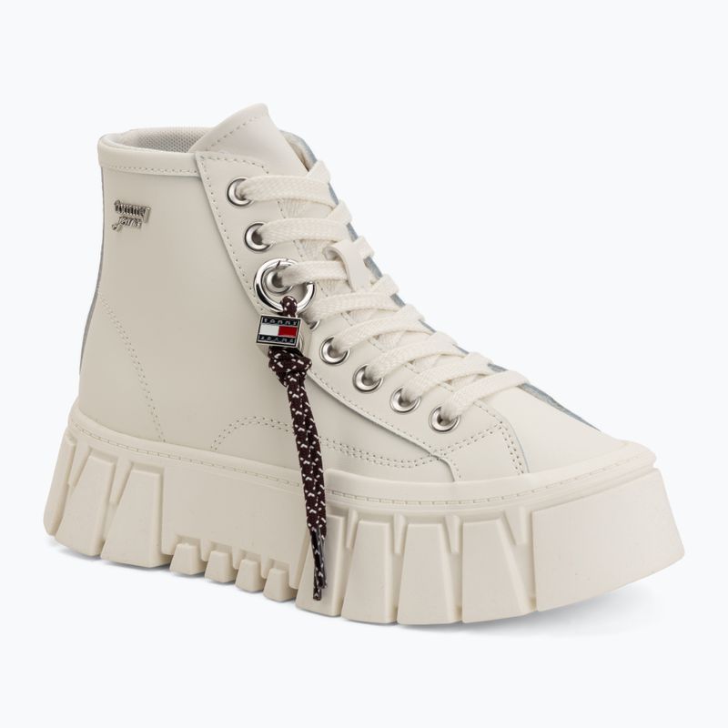 Női cipők Tommy Jeans Platform Sneaker Leather MC ecru
