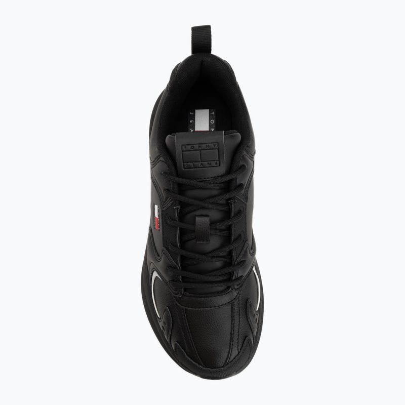 Férfi cipők Tommy Jeans Runn Leather triple black 5