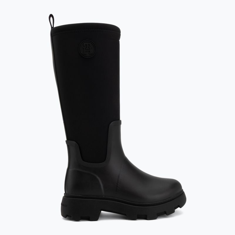 Női gumicsizma Tommy Hilfiger Stamp Warm Knee black 2