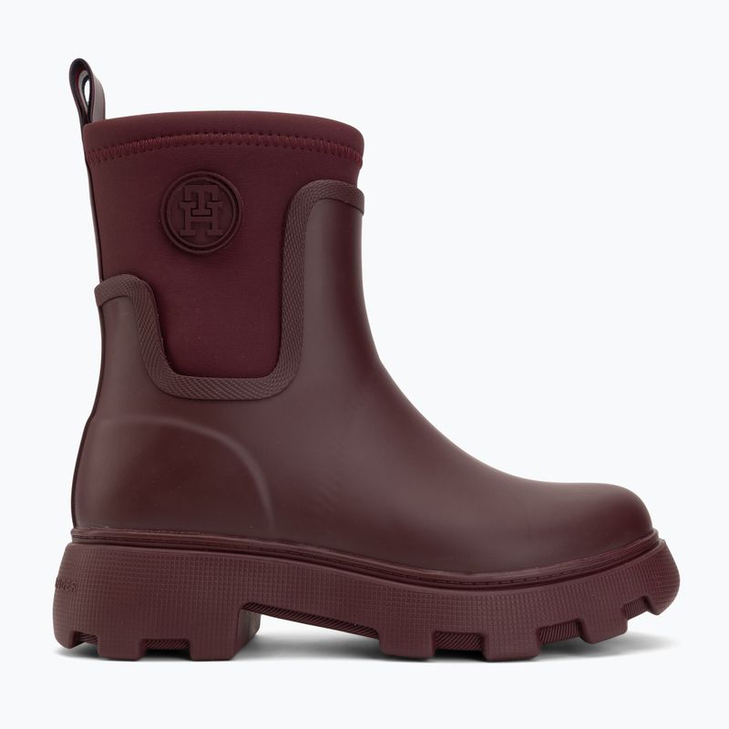 Női gumicsizma Tommy Hilfiger Stamp Warm Ankle oxblood 2