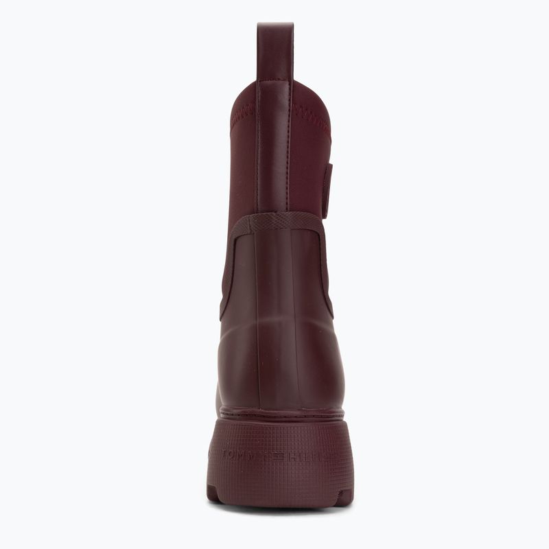 Női gumicsizma Tommy Hilfiger Stamp Warm Ankle oxblood 6
