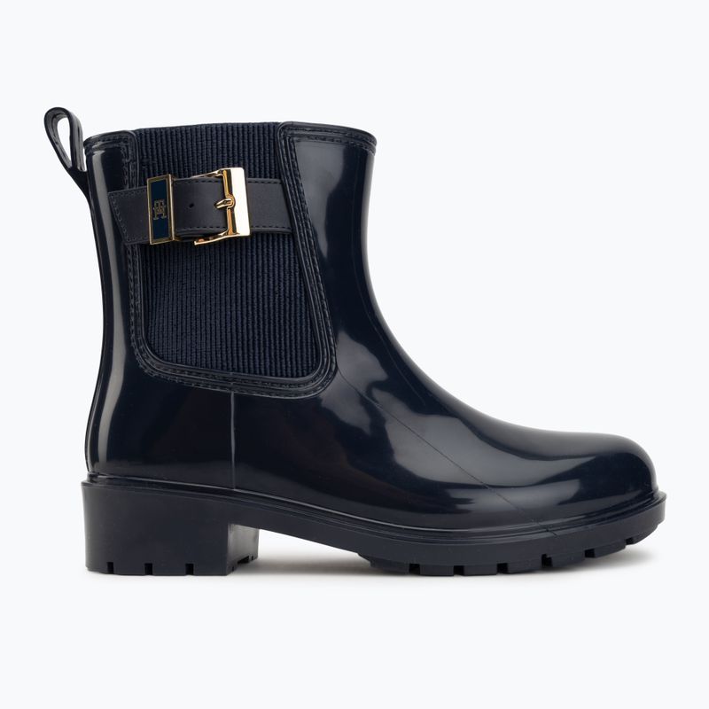 Női gumicsizma Tommy Hilfiger Buckle Glossy Ankle space blue 2
