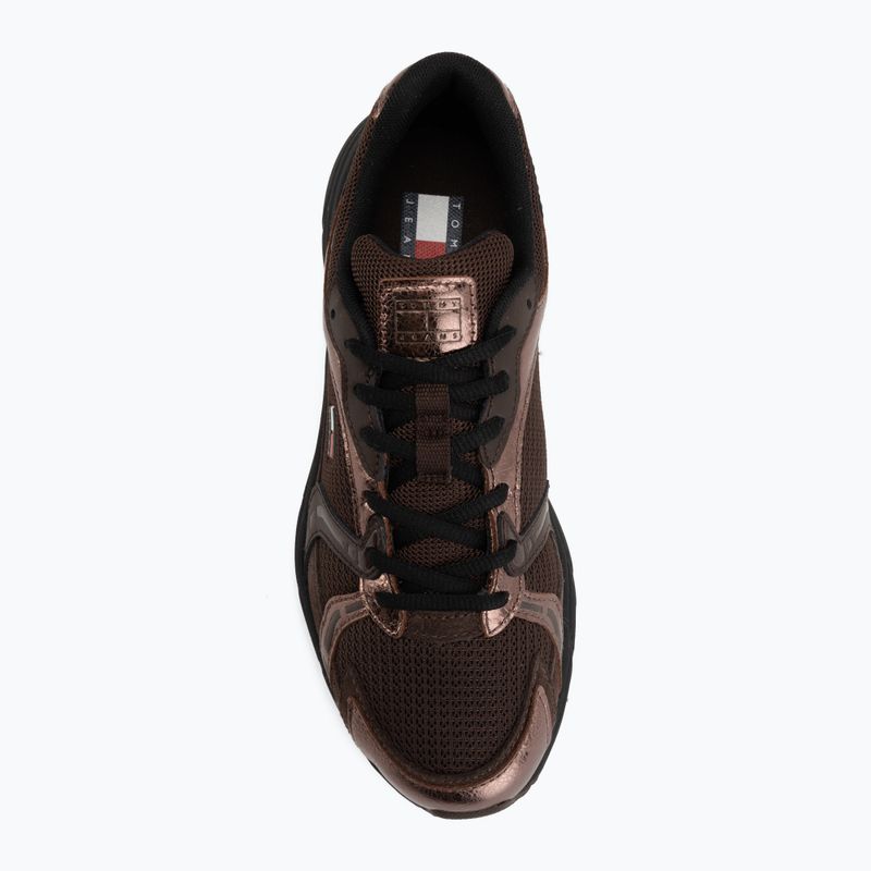 Női cipők Tommy Hilfiger TJW Modern Runner Metallics fondant brown 5
