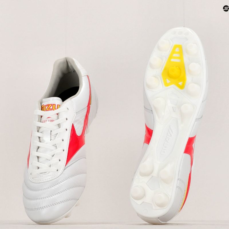 Férfi Mizuno Morelia II Elite MD futballcipő fehér/gyöngykorall2/bolt2 14