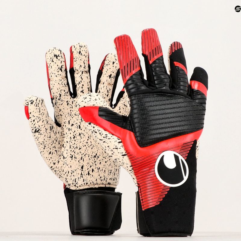 Uhlsport Powerline Supergrip+ Reflex kapuskesztyű fekete/piros/fehér 4