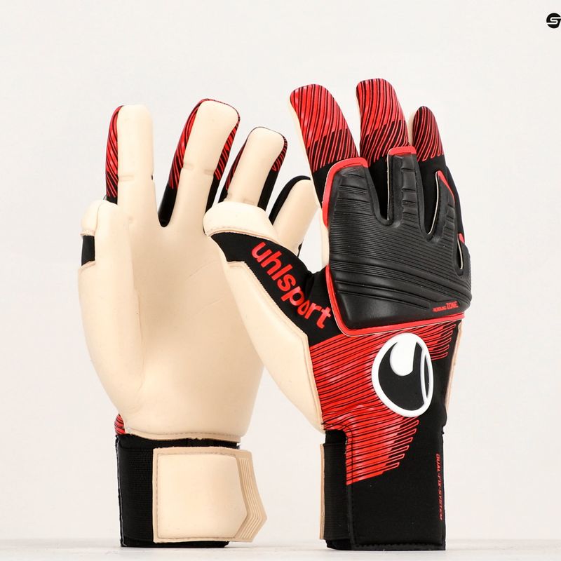 Gyermek kapuskesztyű uhlsport Powerline Absolutgrip fekete/piros/fehér 4