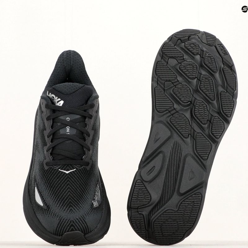 Férfi futócipő HOKA Clifton 9 GTX fekete/fekete 8