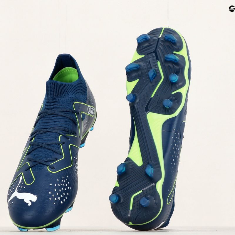 PUMA Future Match FG/AG férfi futballcipő perzsa kék/puma fehér/pro zöld 9