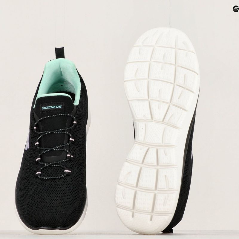 Női edzőcipő SKECHERS Summits Leopard Spot fekete/aqua 10