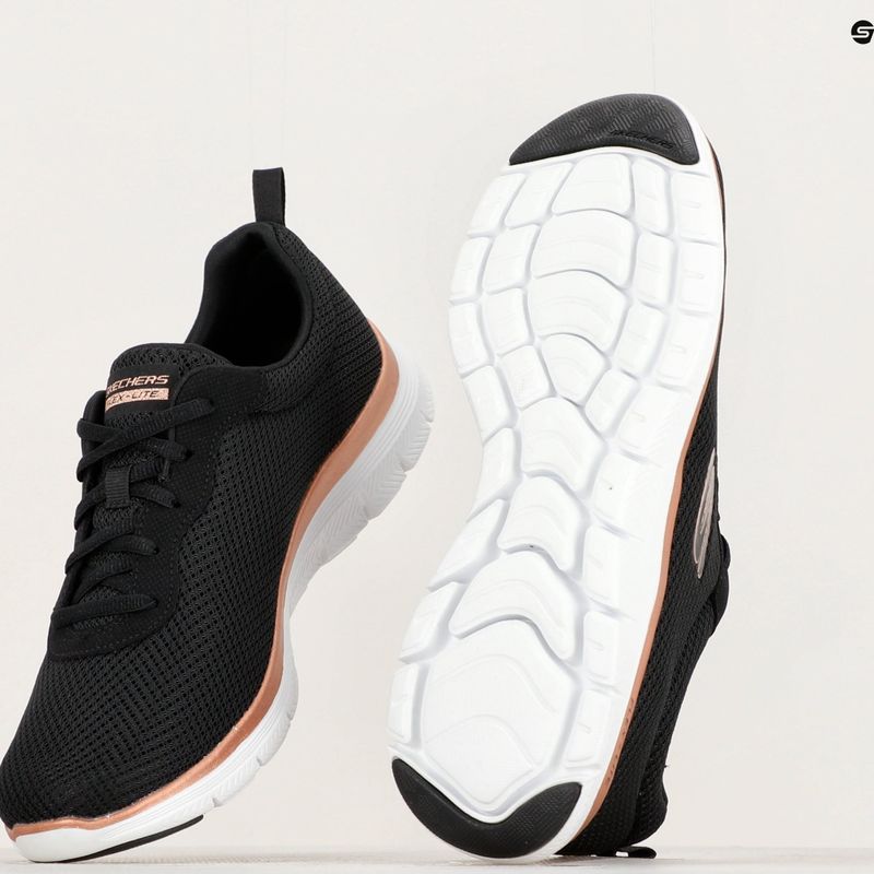Női edzőcipő SKECHERS Flex Appeal 4.0 Brilliant View fekete/rózsa arany 9