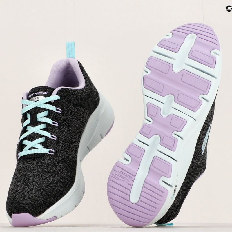 Női edzőcipő SKECHERS Arch Fit Comfy Wave fekete/lila 14