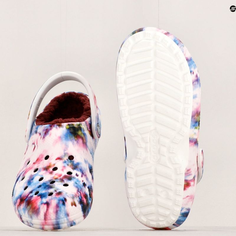 Női Crocs Classic Lined Tie Dye Clog bordó/multi flip-flopok 9