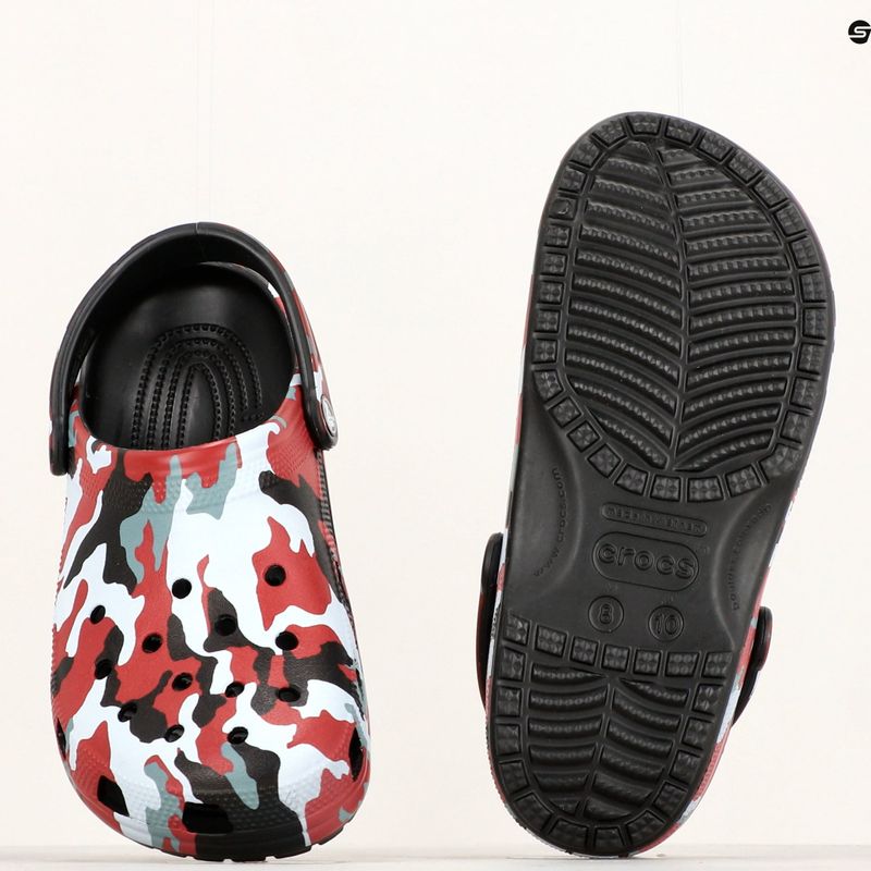 Crocs Classic Printed Camo Clog fekete/paprika flip-flopok 9