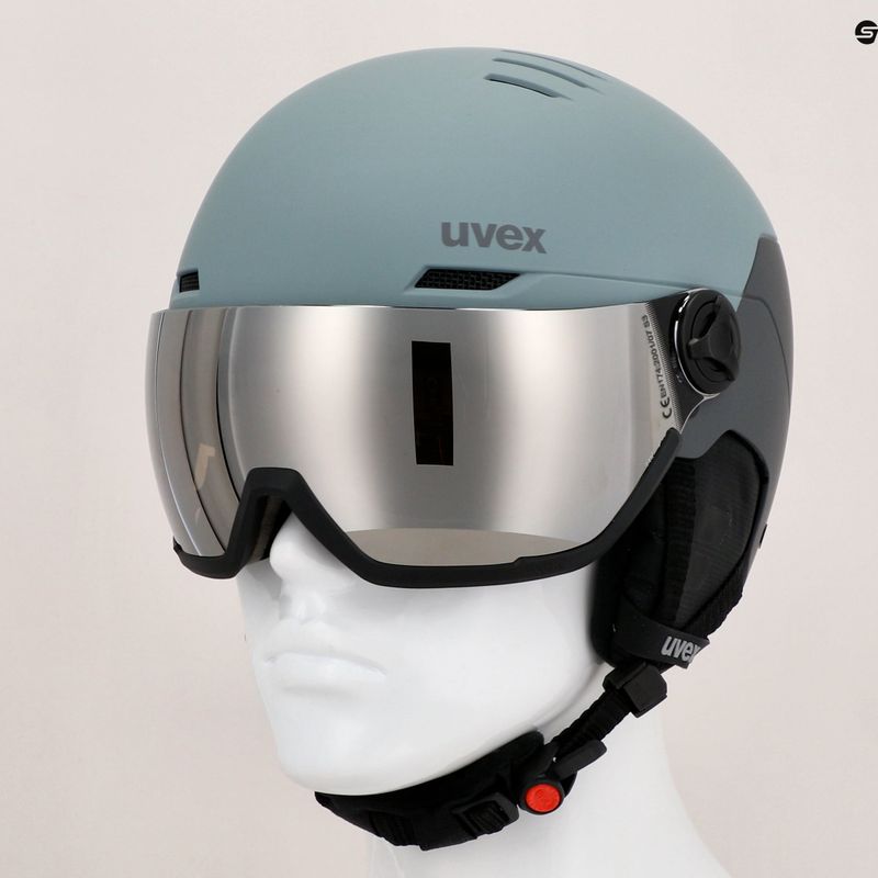 Sí sisak UVEX Wanted Visor glacier/rhino matt/tükör ezüst füst 13