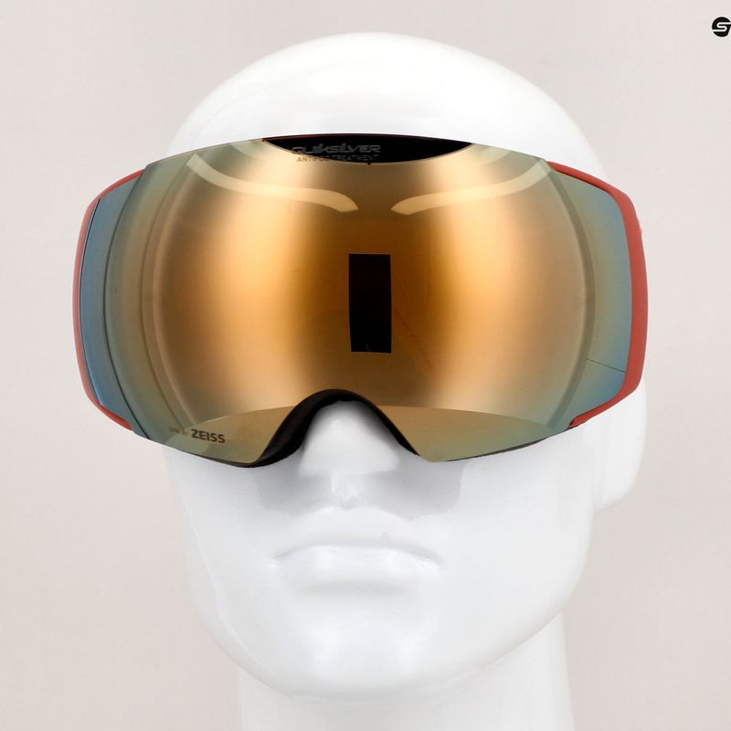 Quiksilver Greenwood S3 fekete vörösfenyő / clux gold mi snowboardszemüveg 10