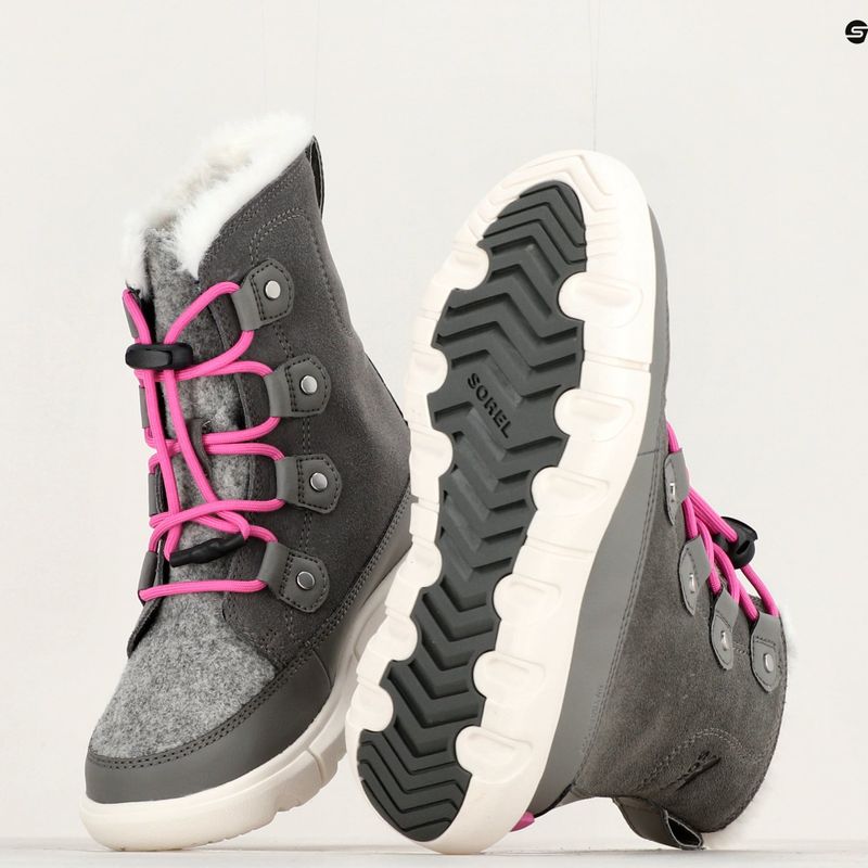 Sorel Sorel Explorer Lace quarry/bright levendula junior hócsizma 16