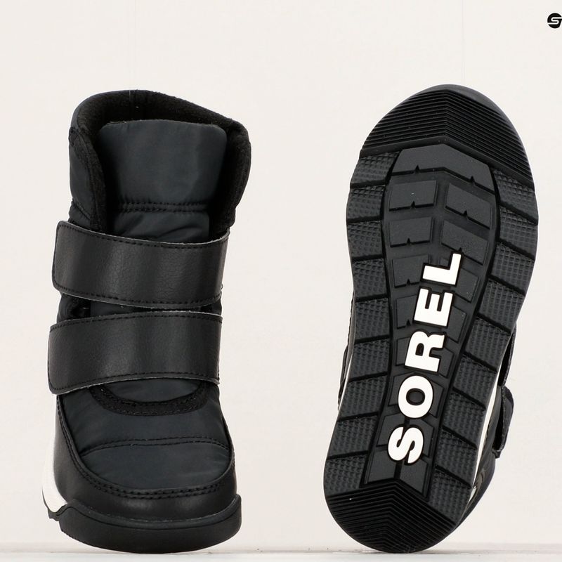 Sorel Whitney II Strap WP junior hócipő fekete/tengeri só 16