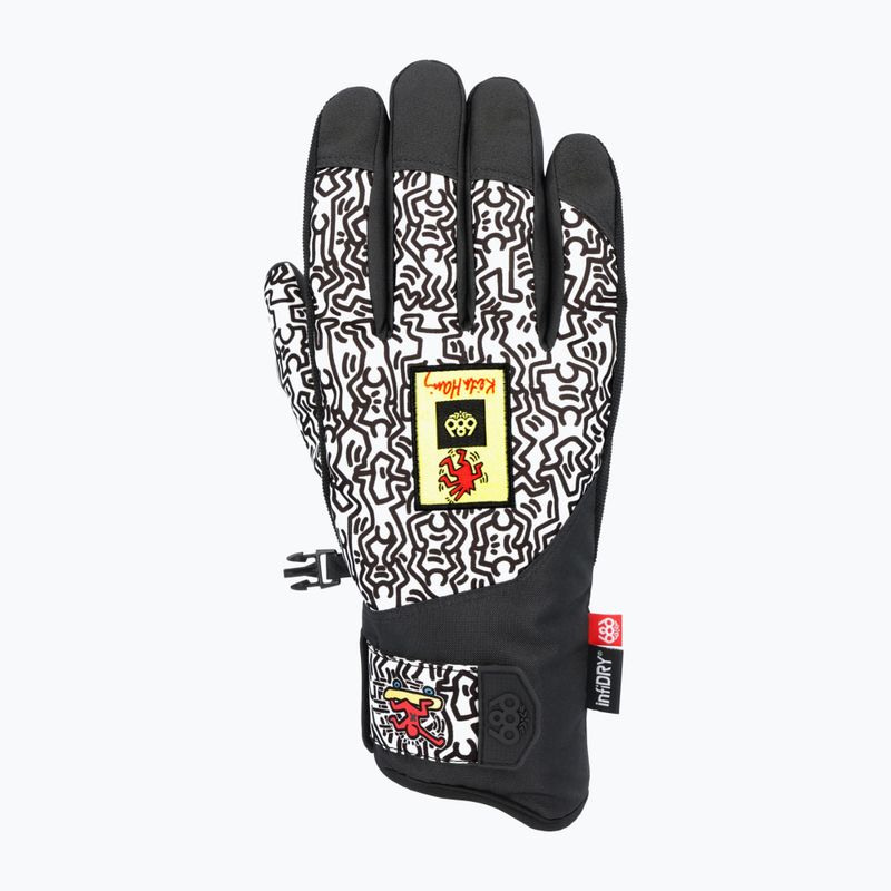 Snowboard kesztyű 686 Primer keith haring white