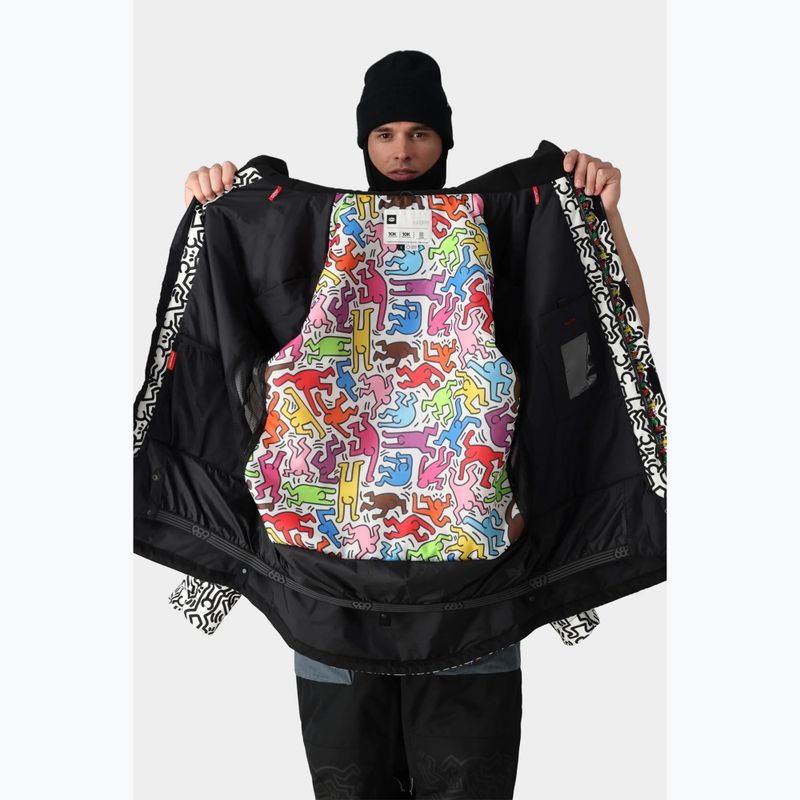Férfi snowboard kabát 686 Spectra Insulated keith haring white colorblock 4