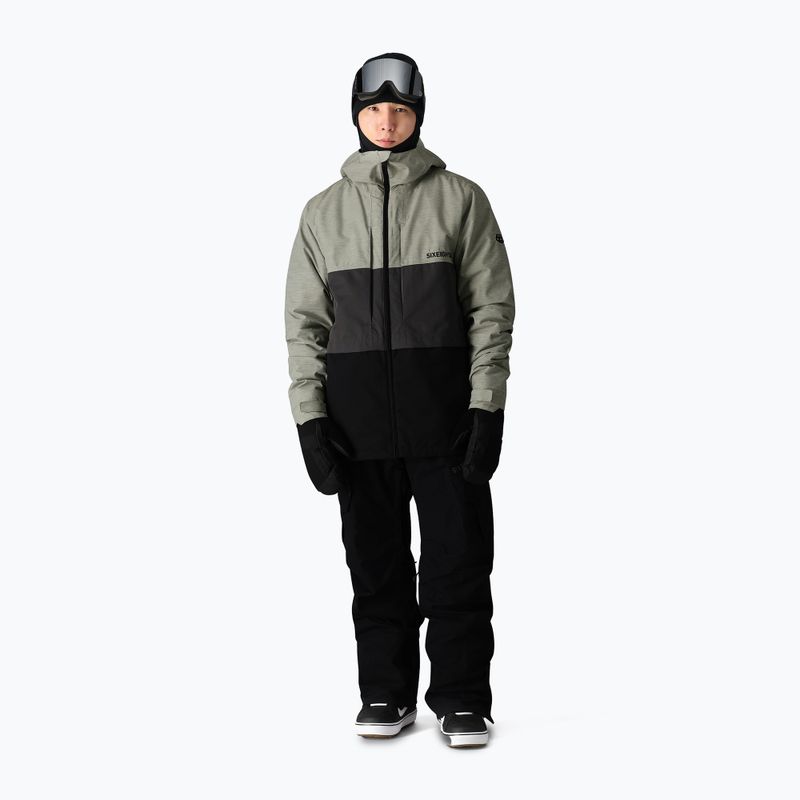 Férfi snowboard kabát 686 Smarty 3-in-1 Form white heather colorblock 2