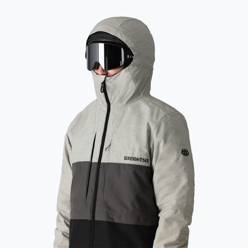 Férfi snowboard kabát 686 Smarty 3-in-1 Form white heather colorblock 4
