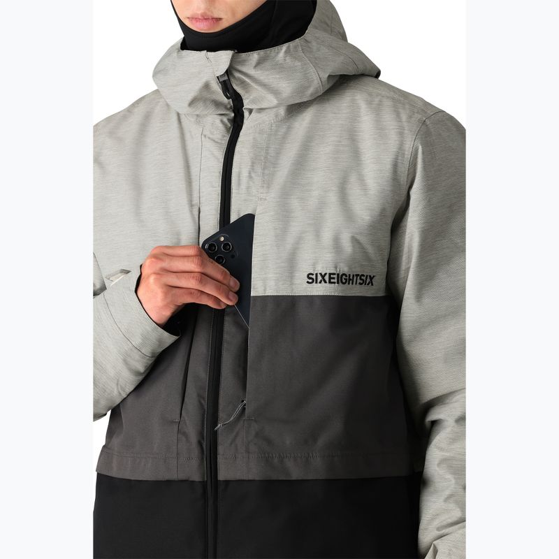 Férfi snowboard kabát 686 Smarty 3-in-1 Form white heather colorblock 6