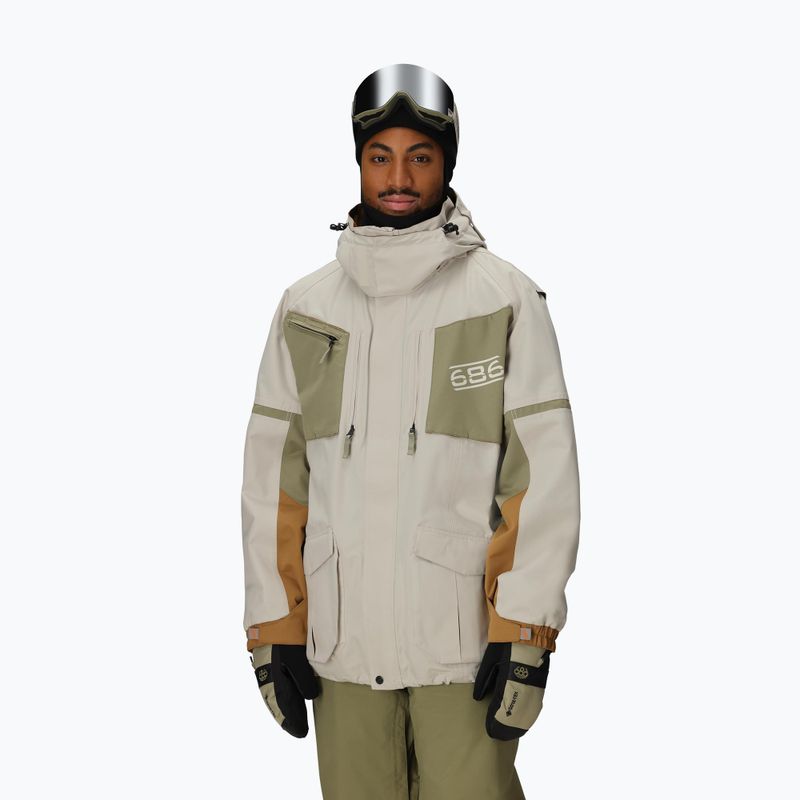 Férfi snowboarddzseki 686 2001 Transfer Limestone colorblock 4