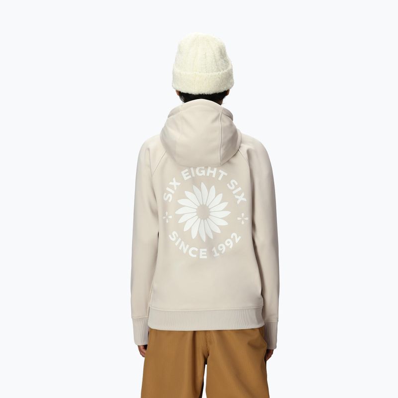 Női snowboard kapucnis pulóver 686 Bonded Fleece Pullover Hoody limestone 3