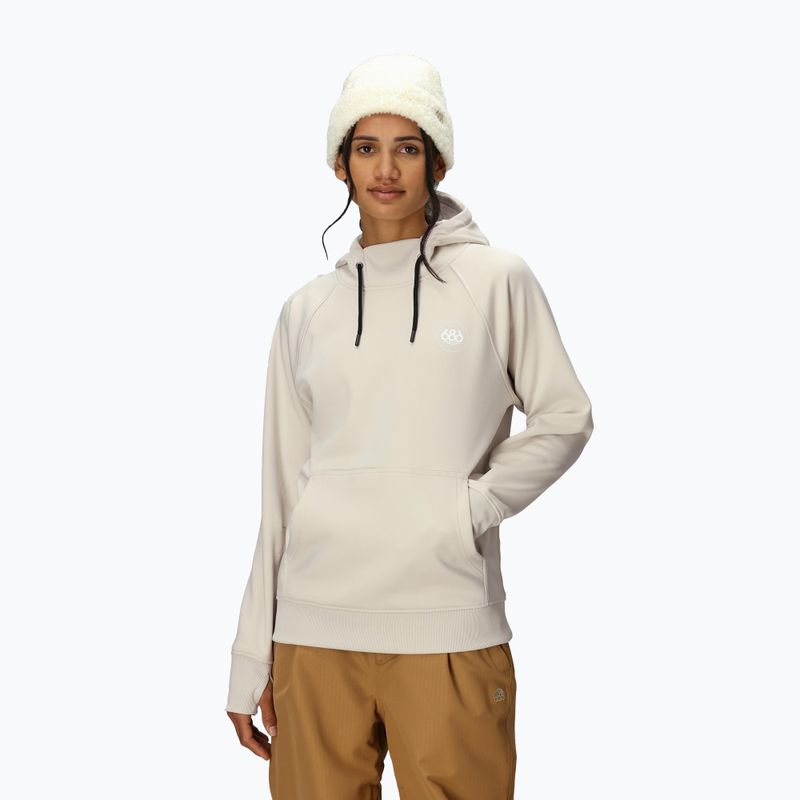 Női snowboard kapucnis pulóver 686 Bonded Fleece Pullover Hoody limestone 4