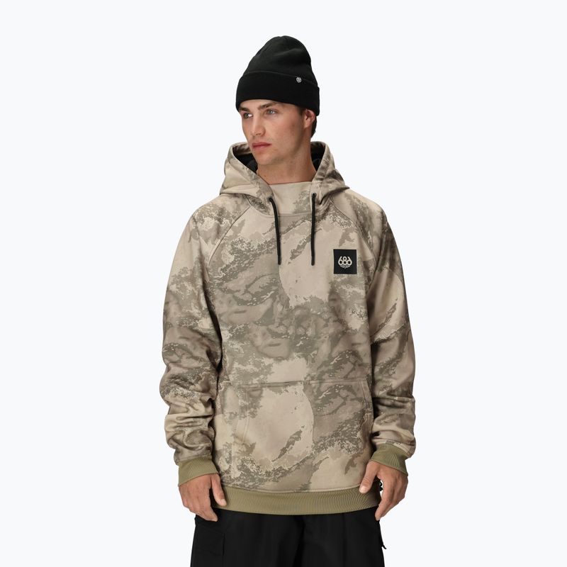 Férfi snowboard pulóver 686 Bonded Fleece limestone hemisphere print 4