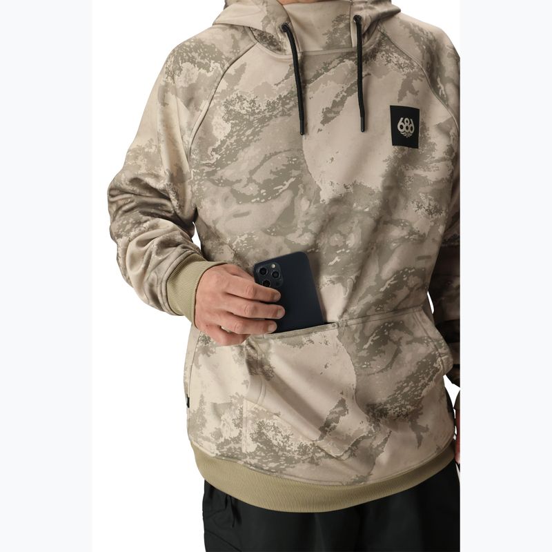 Férfi snowboard pulóver 686 Bonded Fleece limestone hemisphere print 5