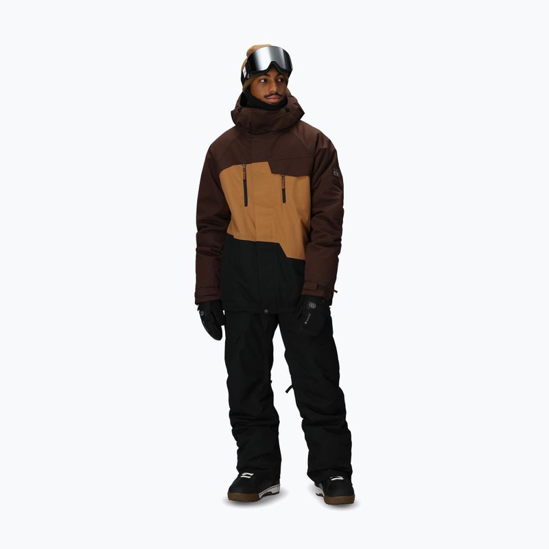 Férfi snowboarddzseki 686 Geo Insulated coffee colorblock 2