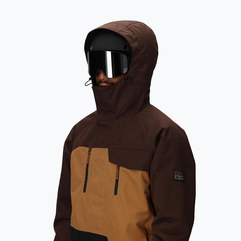 Férfi snowboarddzseki 686 Geo Insulated coffee colorblock 5