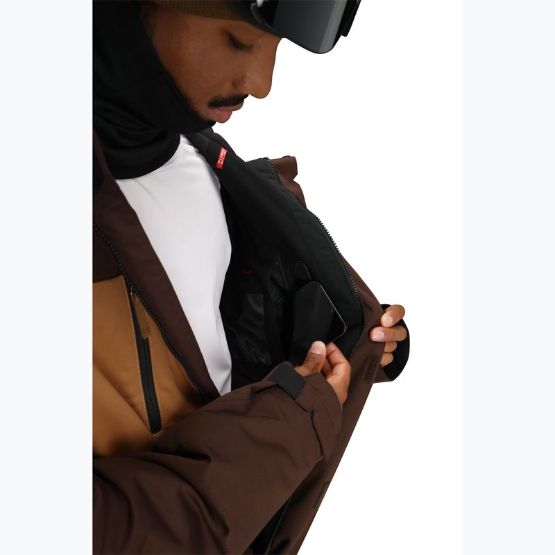 Férfi snowboarddzseki 686 Geo Insulated coffee colorblock 7