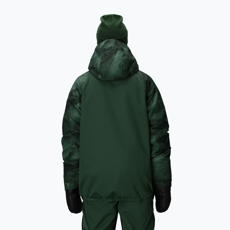 Férfi snowboarddzseki 686 Geo Insulated moss green colorblock 3