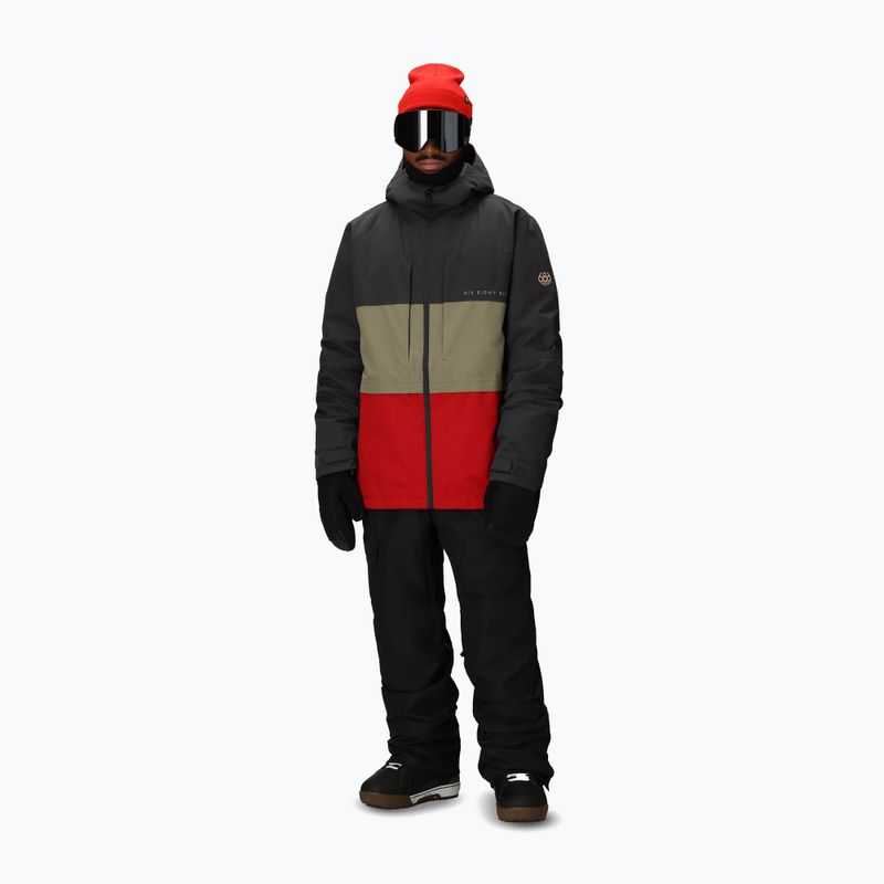 Férfi snowboarddzseki 686 Smarty 3IN1 Form charcoal colorblock 4