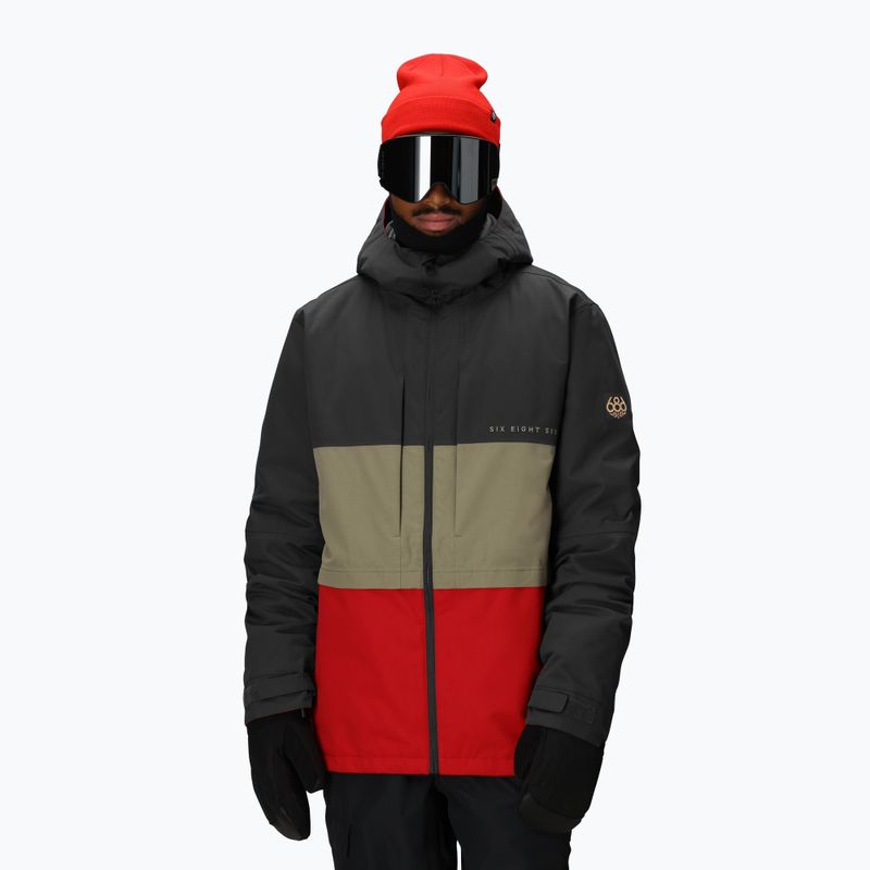 Férfi snowboarddzseki 686 Smarty 3IN1 Form charcoal colorblock 6